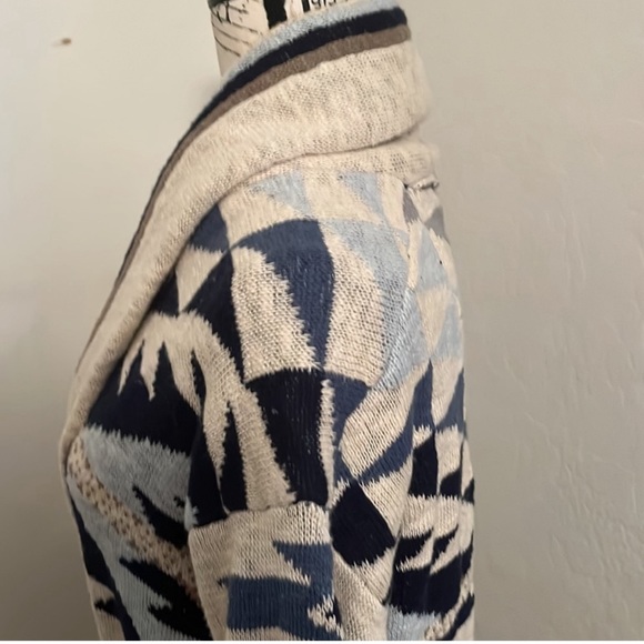Faherty Southwestern Paloma Cardigan Sweater Duster sz Small GORGEOUS ombré blue - Picture 7 of 10